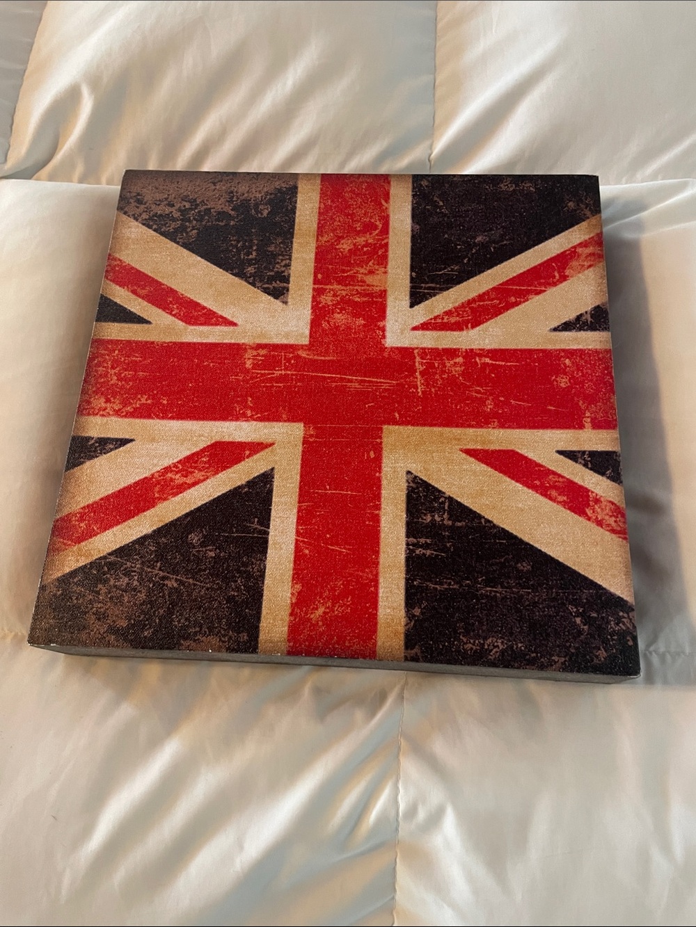 Union Jack Canvas Wall Art - Distressed British Flag